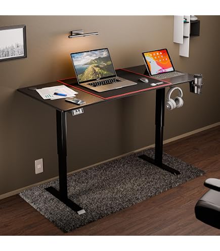 Herman Miller Envelop Desk : Metallic Silver Base - Medium Brown
